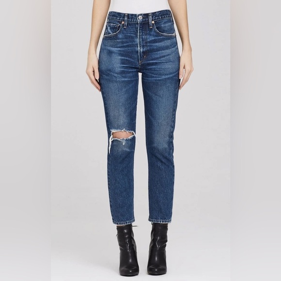 Citizens of Humanity Dree Crop High Rise Slim Straight Leg Jeans sz 27 - Picture 1 of 12